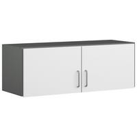 Nastavek Za Omaro Aalen, Bela, Siva, Š. 91 Cm - siva/bela, Konvencionalno, umetna masa/leseni material (91/39/54cm)