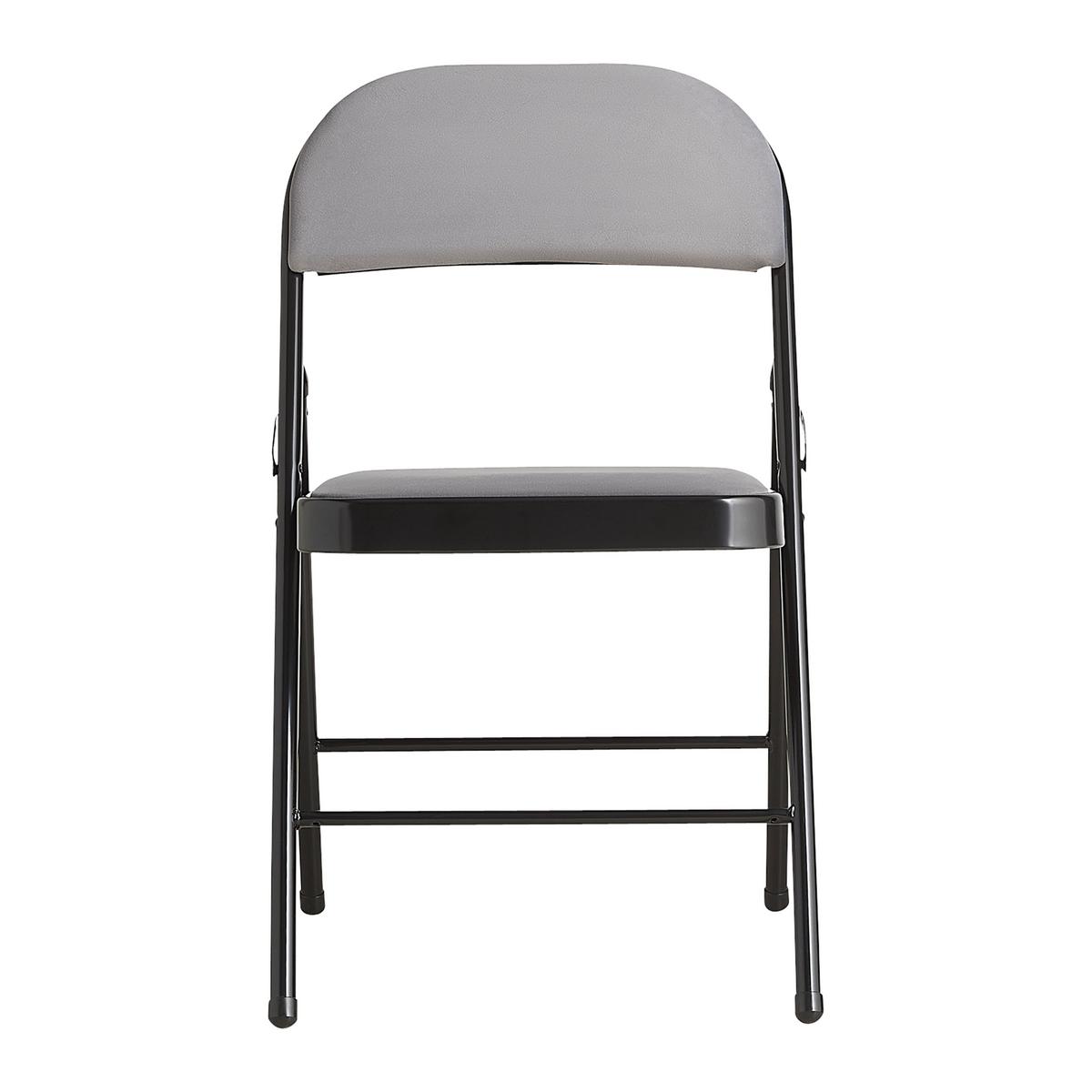 Klappsessel Walter III Grau/Schwarz - Schwarz/Grau, Konventionell, Textil/Metall (46.5/79/47cm) - Mömax