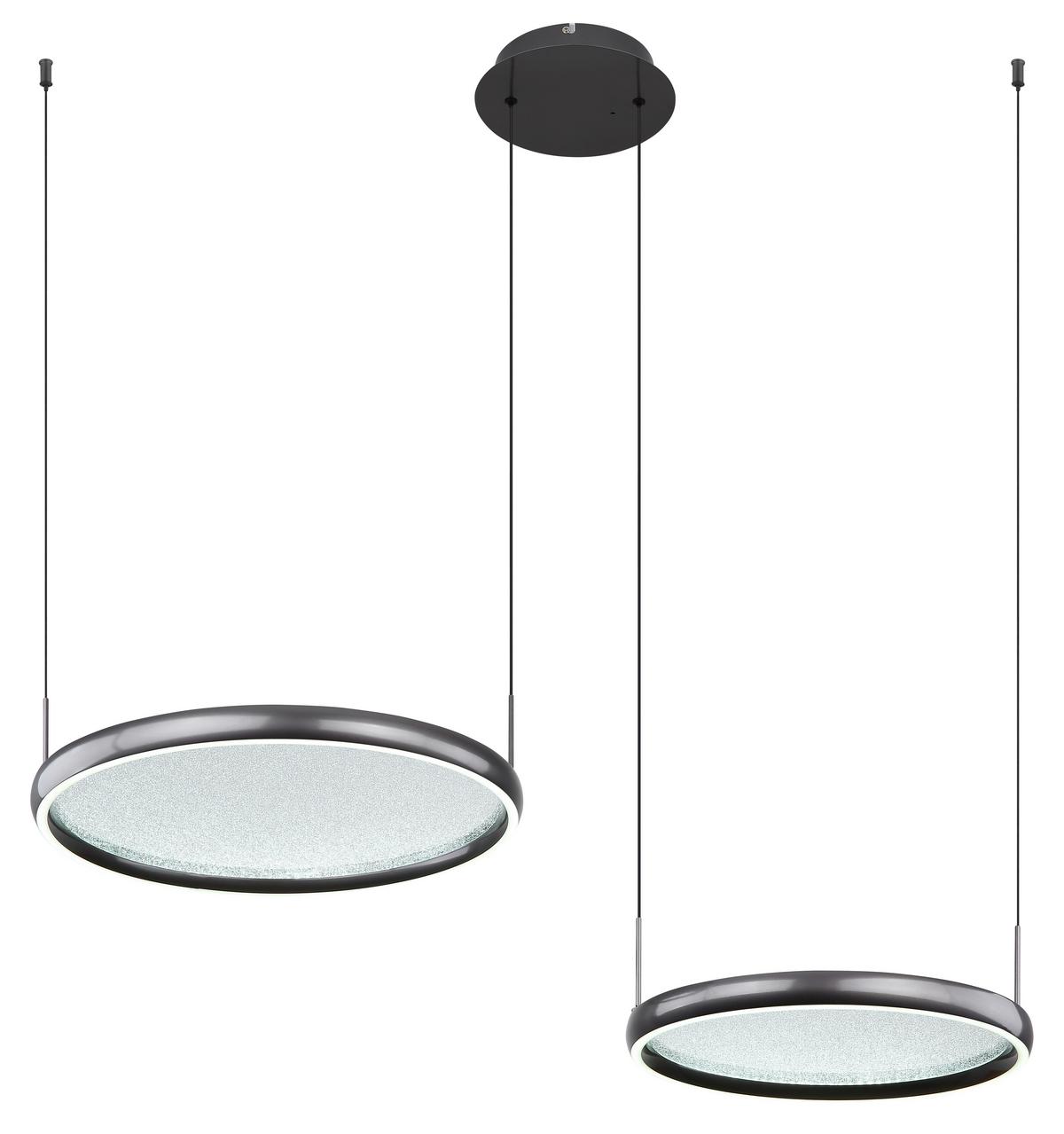 LED Függőlámpa 67186-50 - fekete/fehér, Design, műanyag/fém (89/50/150cm) - Globo