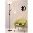 Stehleuchte Vanessa, max. 60 Watt - Schwarz/Weiß, KONVENTIONELL, Kunststoff/Metall (28/175cm) - MÖMAX modern living