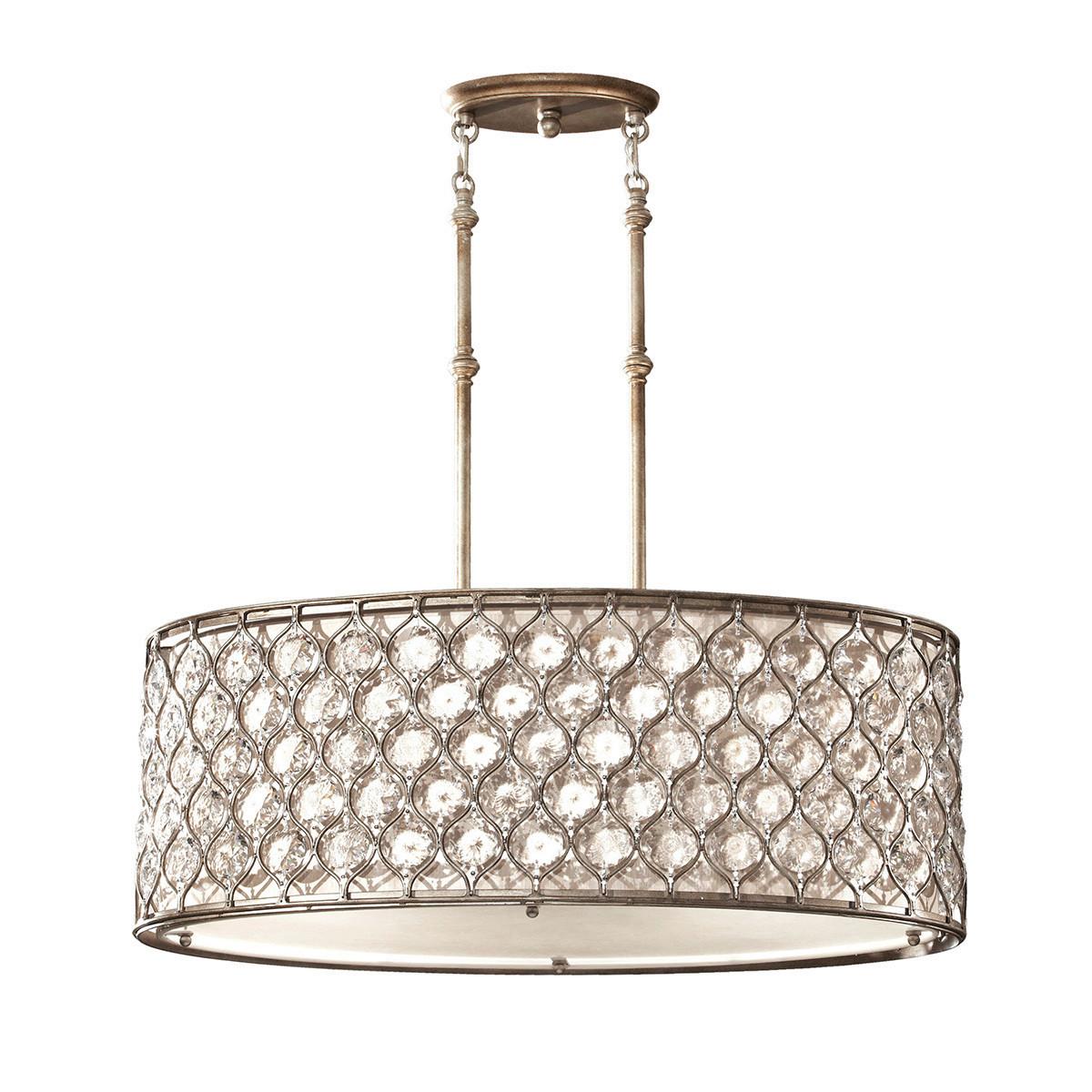 Viseća Svjetiljka Lucia Fe-Lucia-P-A - srebrne boje, Konvencionalno, staklo/metal (81.6/44.8/41.3cm) - Elstead Lighting