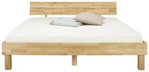 Bett aus Eiche massiv ca. 180x200cm - Eichefarben, KONVENTIONELL, Holz (180/200cm) - ecoTree