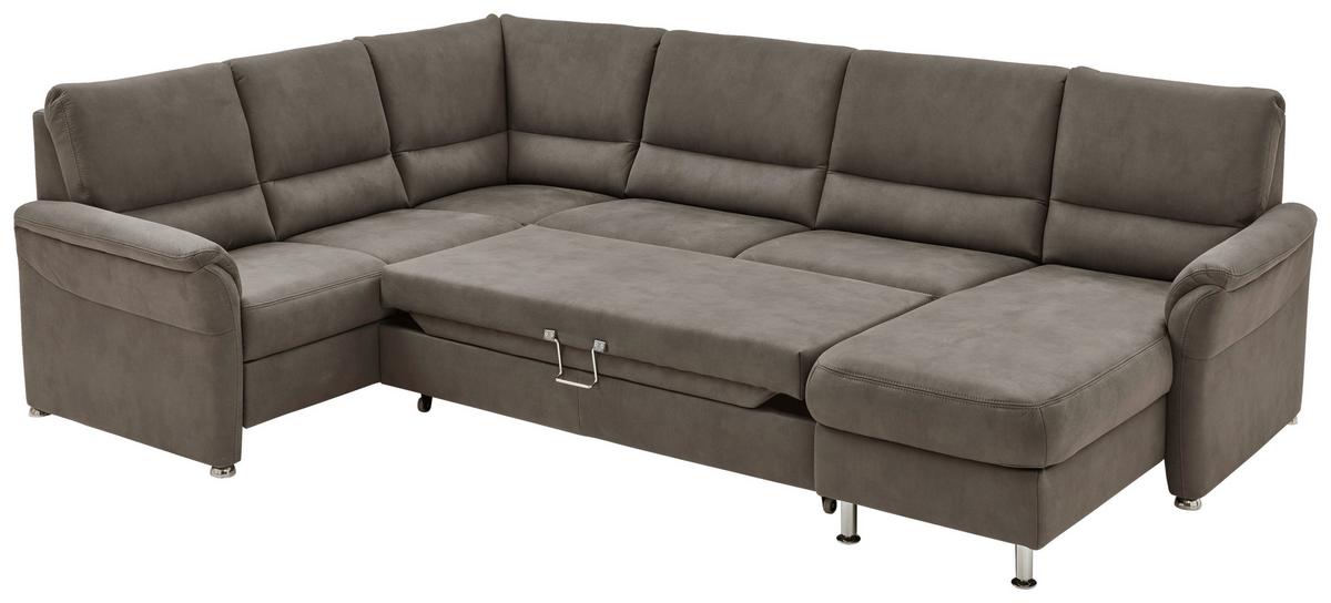 Wohnlandschaft Multi-U in Anthrazit - Chromfarben/Anthrazit, Modern, Holz/Holzwerkstoff (318/94/228cm) - Mömax