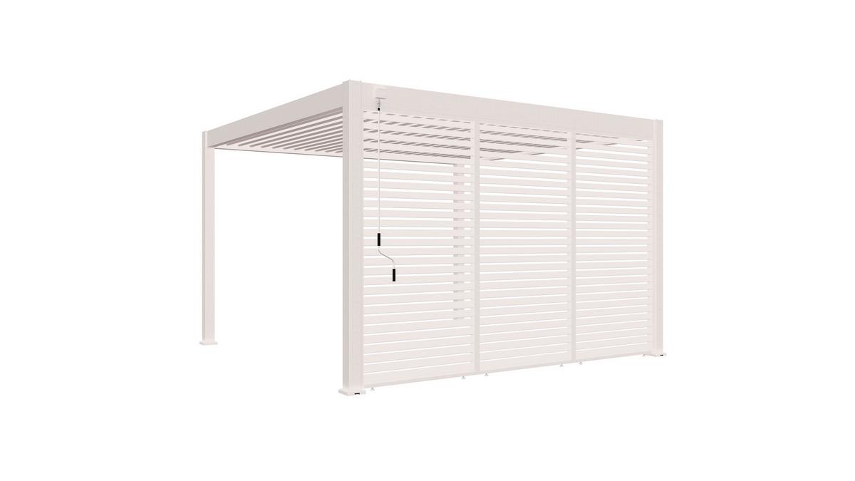 PERGOLA-SEITENTEIL WEIDE 2,38M WEISS - Weiss, Basics, Metall (123/235/10cm) - Gardenson
