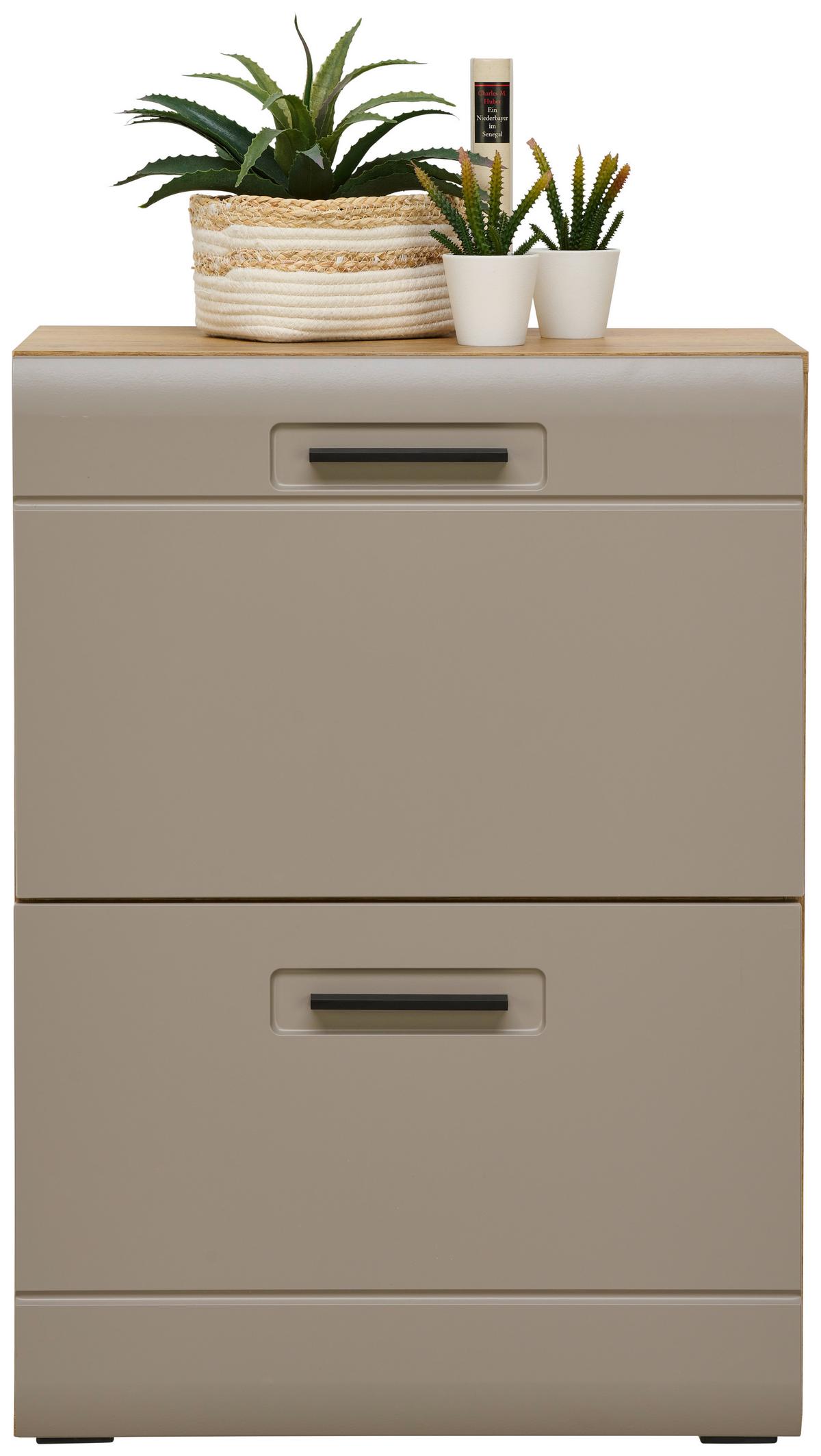 Ormarić Za Cipele Auris - siva/boje hrasta, Moderno (60/82,7/37,1cm) - Modern Living