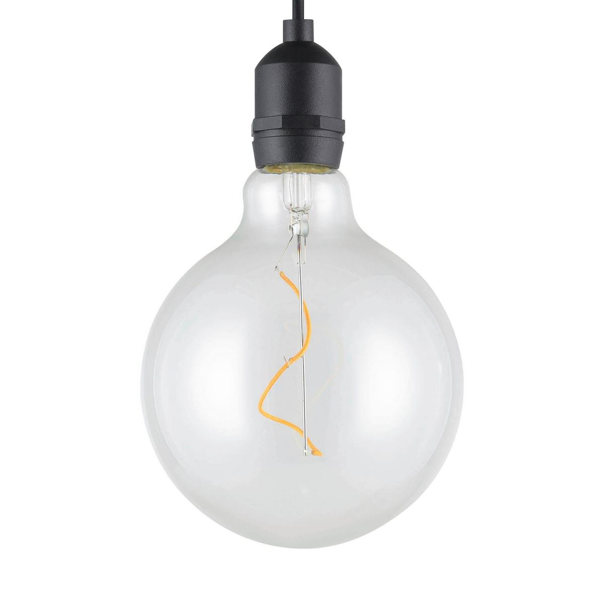 Aussenhängeleuchte 900208_vignanello - Transparent/Schwarz, Basics, Kunststoff (12,5/19,5cm) - Eglo