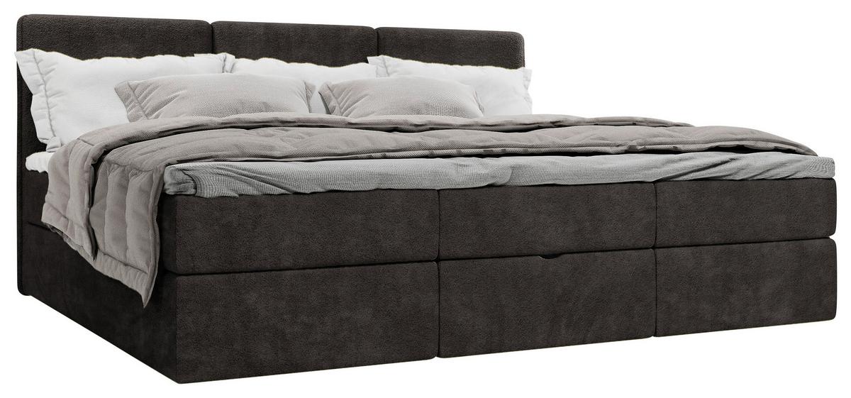 Familienbett Domino Combo II Schwarz ca. 240x200cm - Schwarz, MODERN, Holz/Holzwerkstoff (240/200cm) - MID.YOU