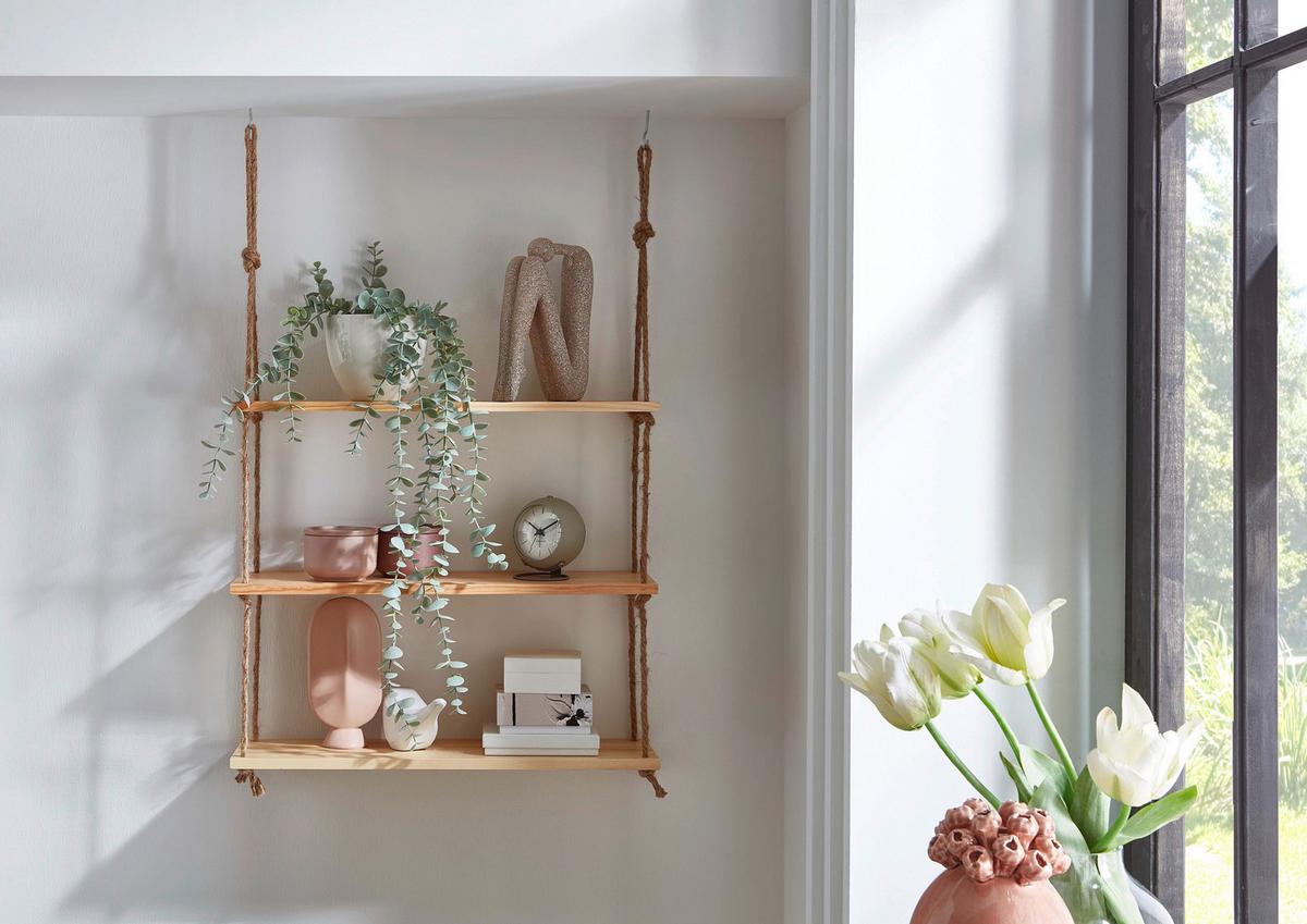 WANDREGAL KLEINMÖBEL - Eichefarben, Design, Holz (50/75/15cm) - MID.YOU