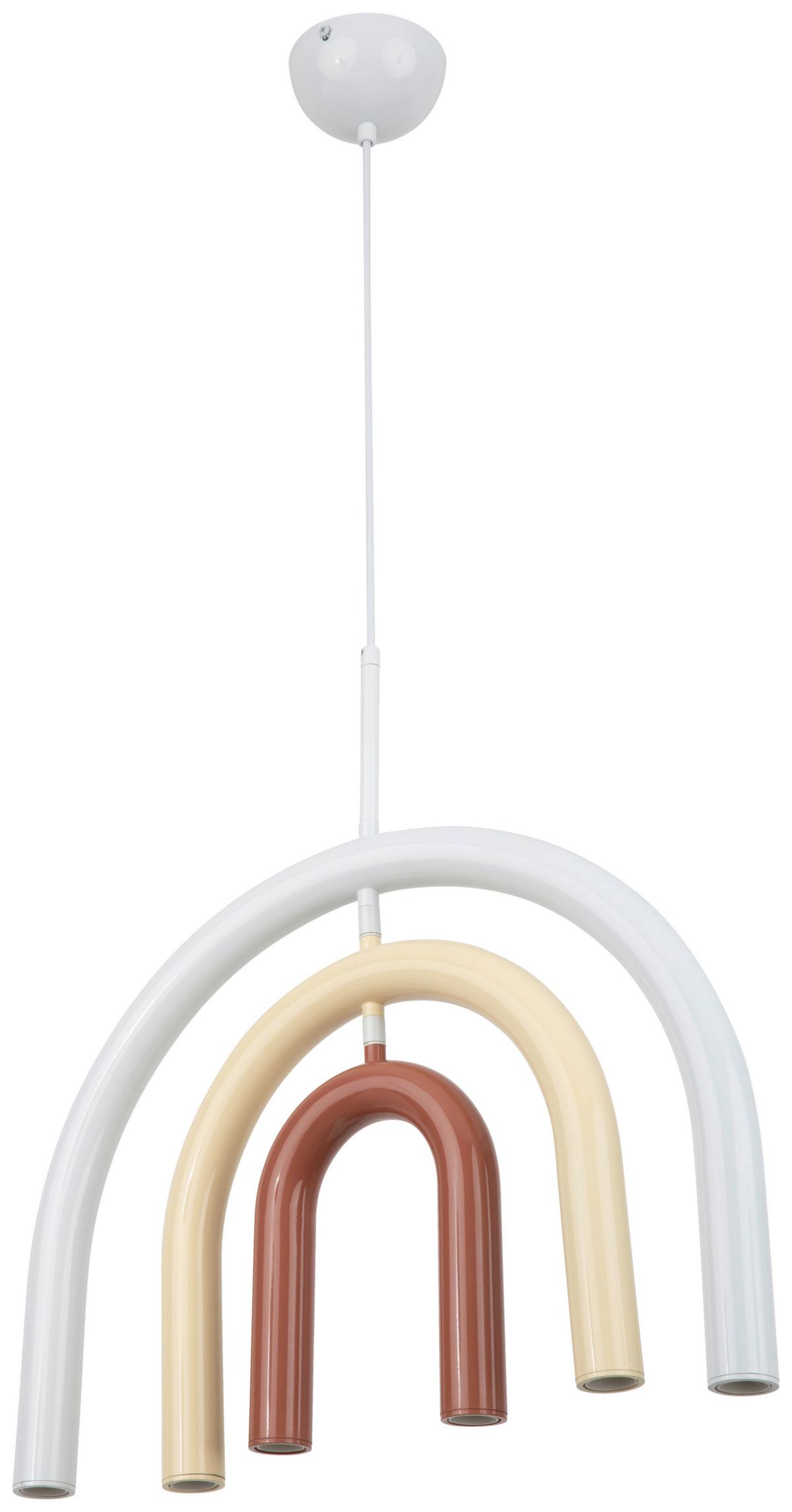 LAMPA WISZĄCA KEKE - czerwony/kremowy, Design, metal (45/35/120cm) - Collett's Monde