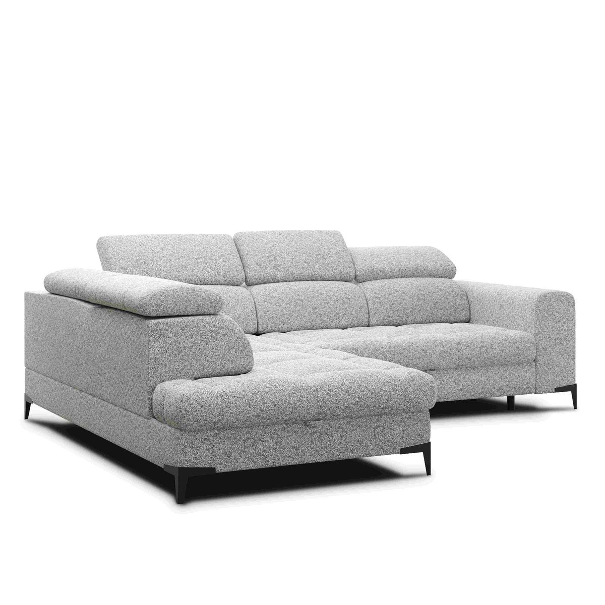 Sarokkanapé Mason - világosszürke, Modern, műanyag/faalapú anyag (211/271cm) - Modern Living