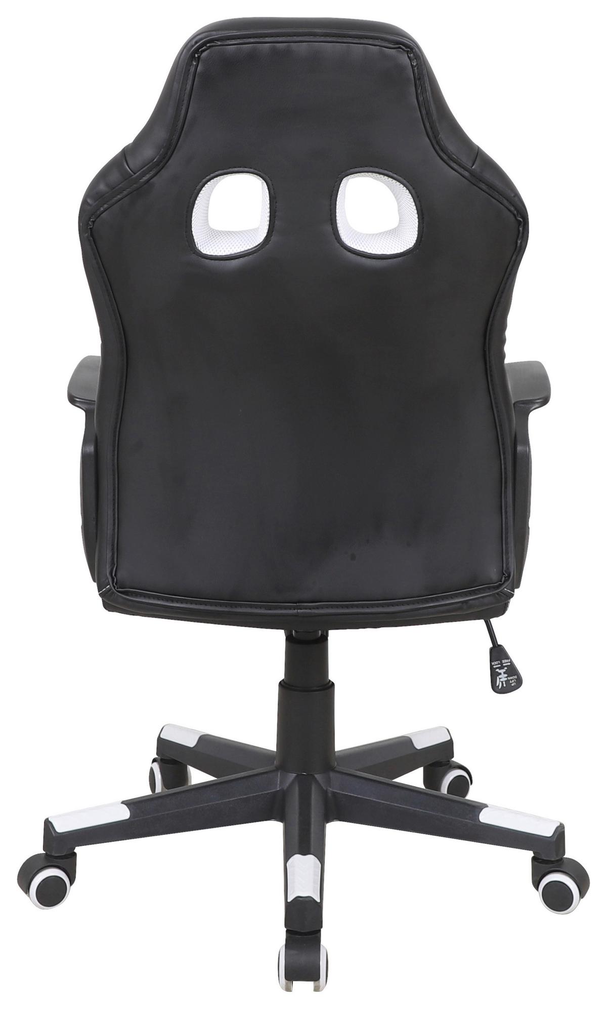 Drehstuhl Lia Schwarz/Grün - noir/blanc, Modern, matière synthétique/textile (56/104-113/64cm) - Based