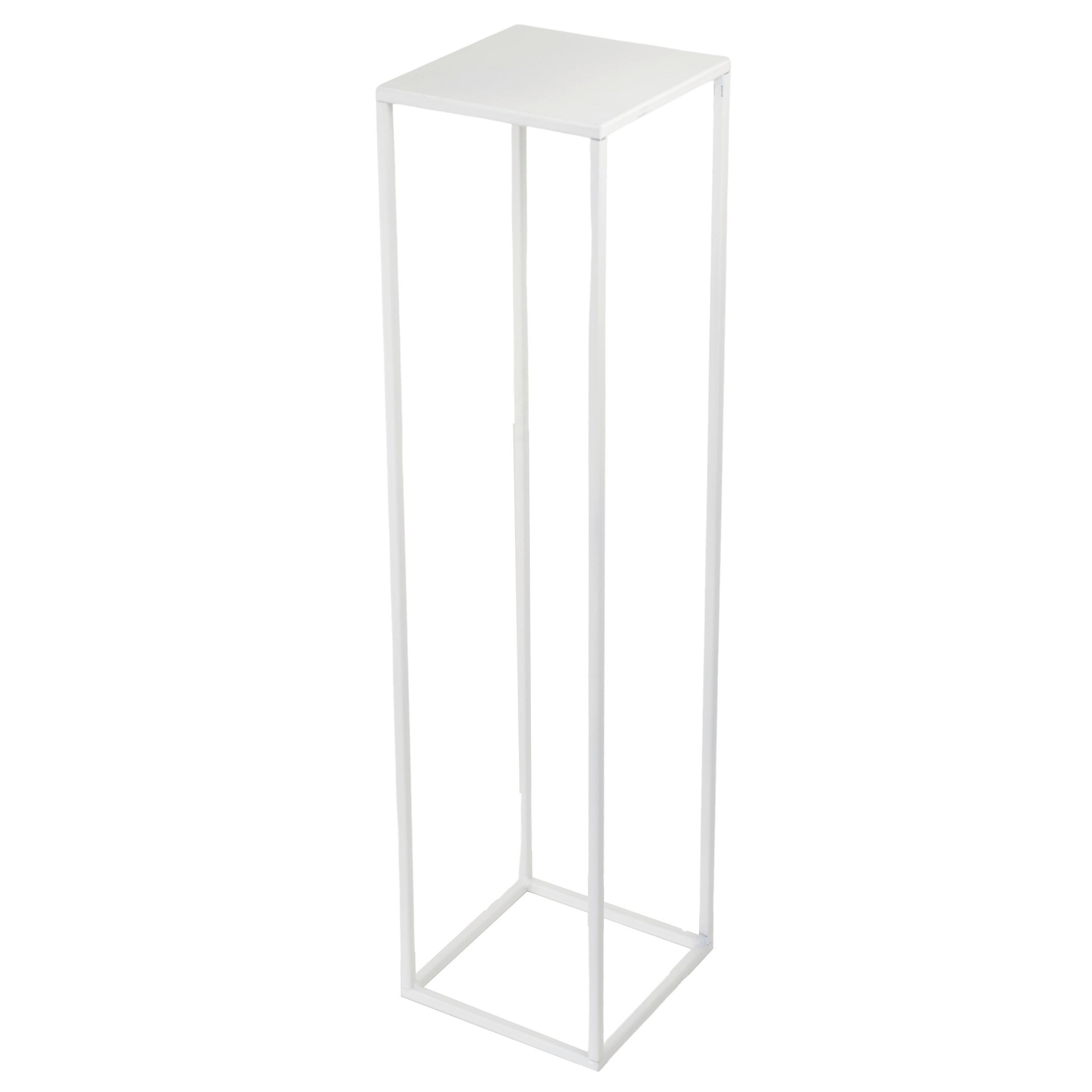 STOJAK NA KWIATY TZ000092 - biały, Basics, metal (19/77/19cm)