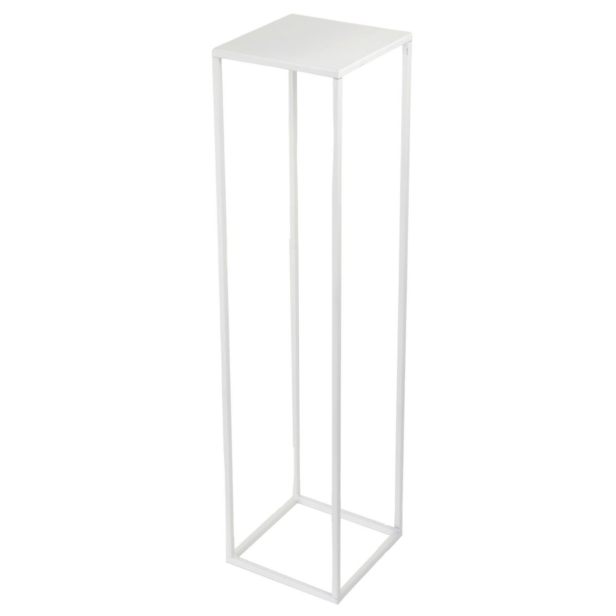 STOJAK NA KWIATY TZ000092 - biały, Basics, metal (19/77/19cm)