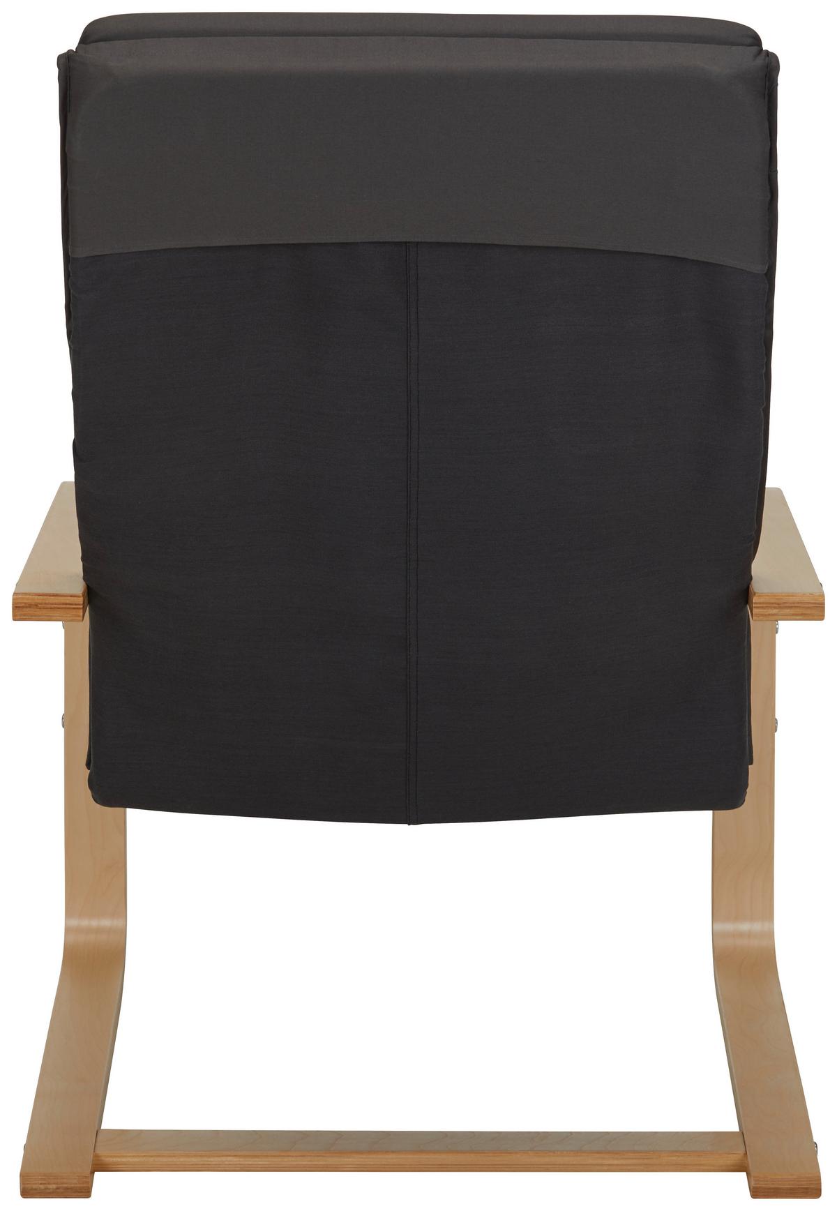 Schwingstuhl aus Birke massiv - Naturfarben/Grau, Modern, Holz/Textil (67/98/78cm) - Based