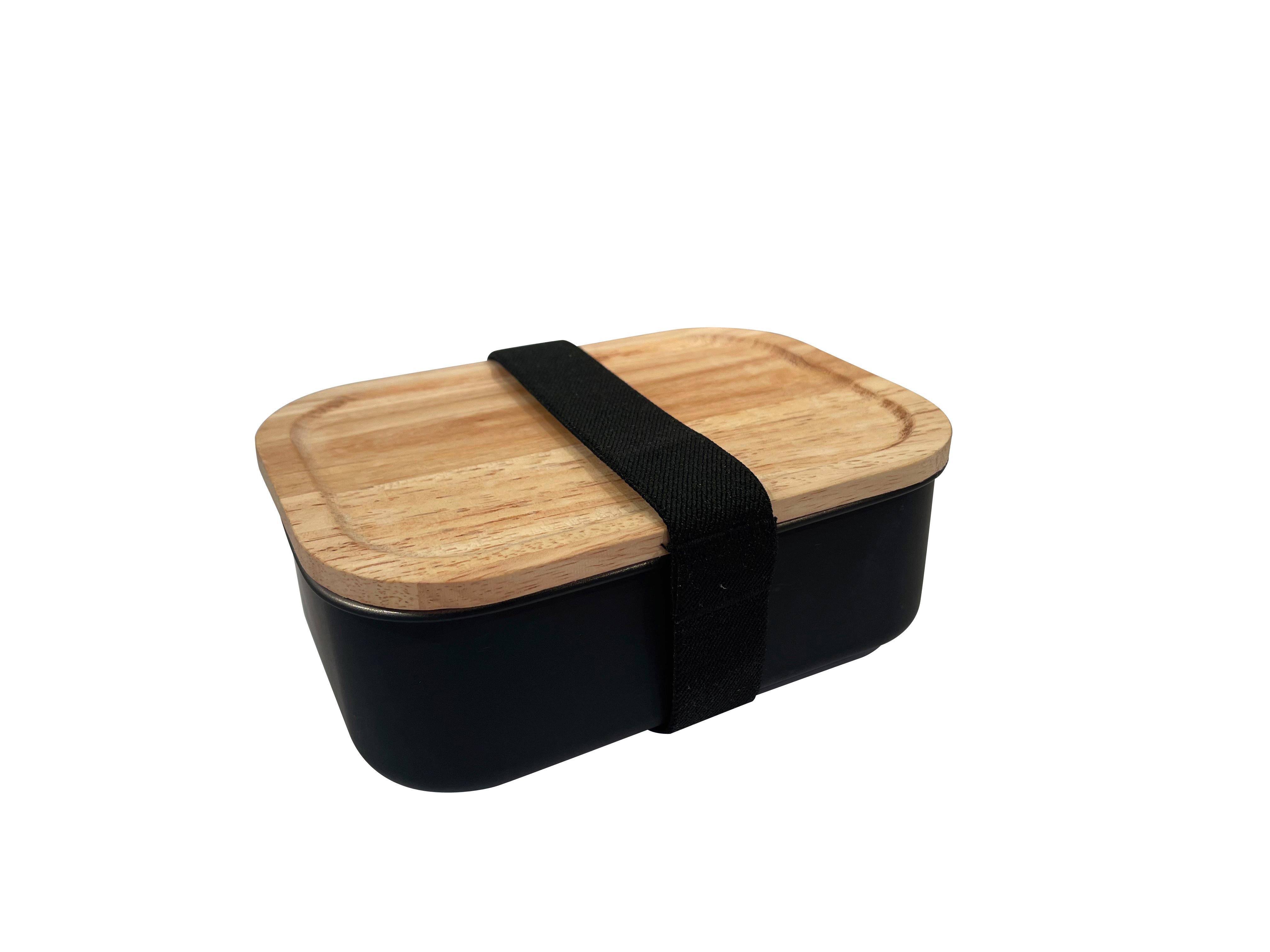 PUDEŁKO NA LUNCH TO GO - czarny/jasnobrązowy, Trend, tworzywo sztuczne/metal (20,7/16/6,5cm) - Homeware Profession.