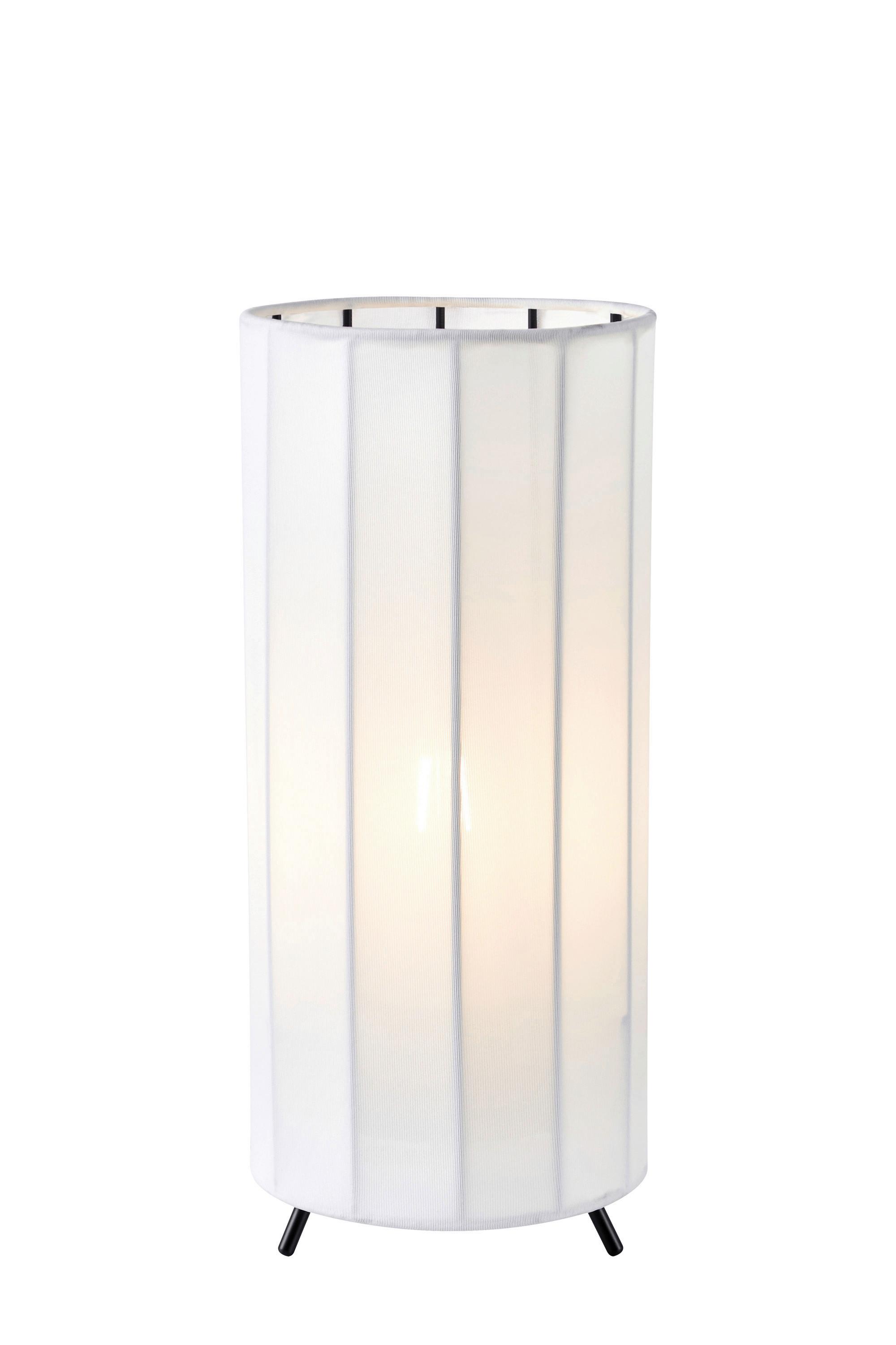 Tischleuchte Markslöjd Hikari Weiß max. 60 Watt - Schwarz/Weiß, Design, Textil/Metall (14/14/31cm) - Markslöjd