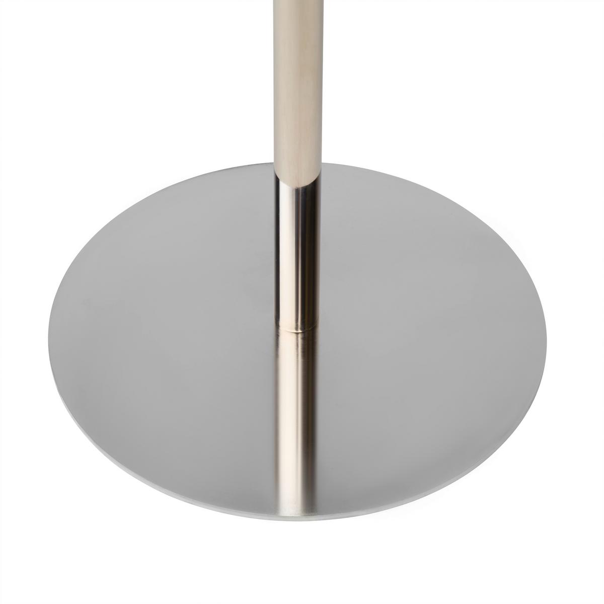 Beistelltisch Elian -Trend- - Chromfarben/Schwarzbraun, Modern, Stein/Metall (40/40/45cm) - Mömax