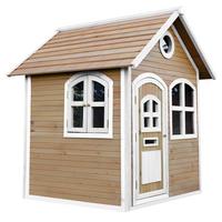 Spielhaus Julia aus Zedernholz - Braun/Weiß, Basics (137/175/151cm) - Ambia Garden