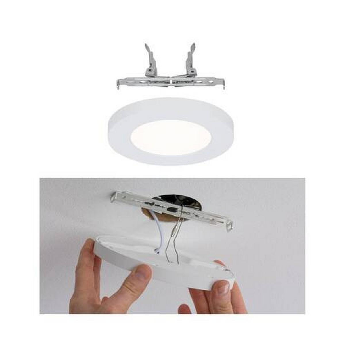 LED-Paneel Cover-it Panel in Weiß max. 6 Watt - Weiß, Basics, Kunststoff (11,6cm) - Paulmann