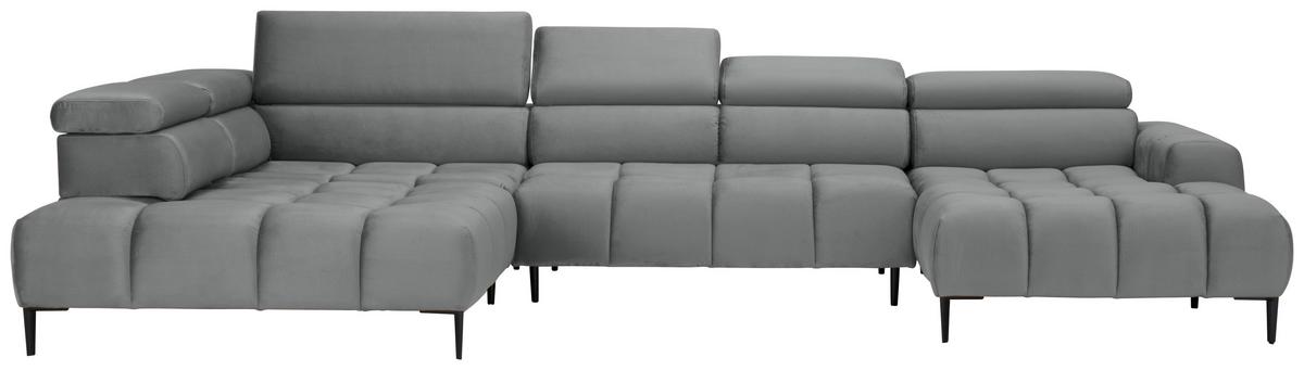 Coltar IMPERIA -EXKLUSIV- - gri, Design, textil (216/385/177cm) - Modern Living