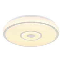 LED Mennyezeti Lámpa Nur - krómszínű/opál, Modern, műanyag/fém (38/6,5cm) - Mömax