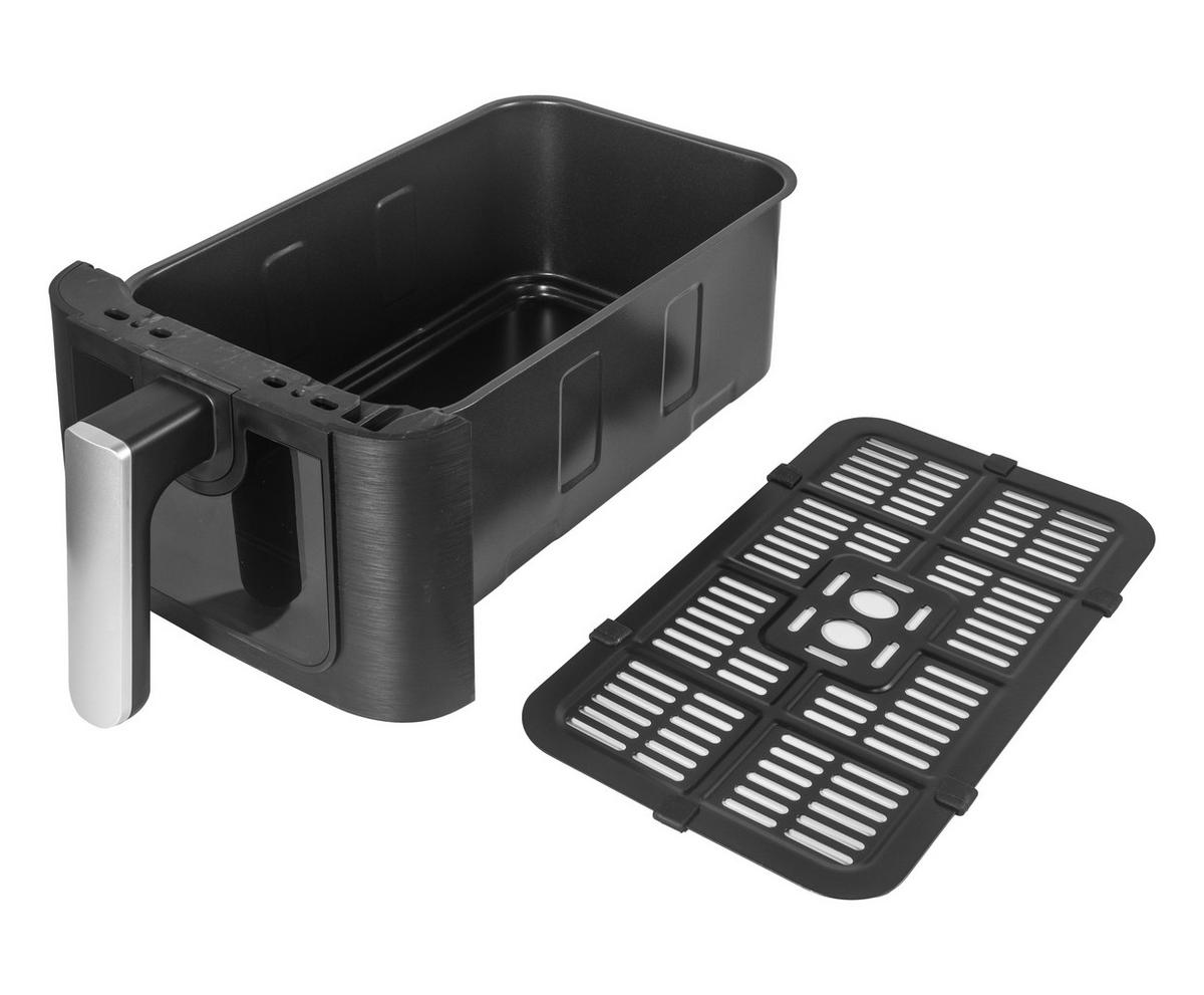 Heißluftfritteuse Schwarz max. 1500 Watt - Schwarz, Trend, Glas/Kunststoff (22,7/45/28,3cm)