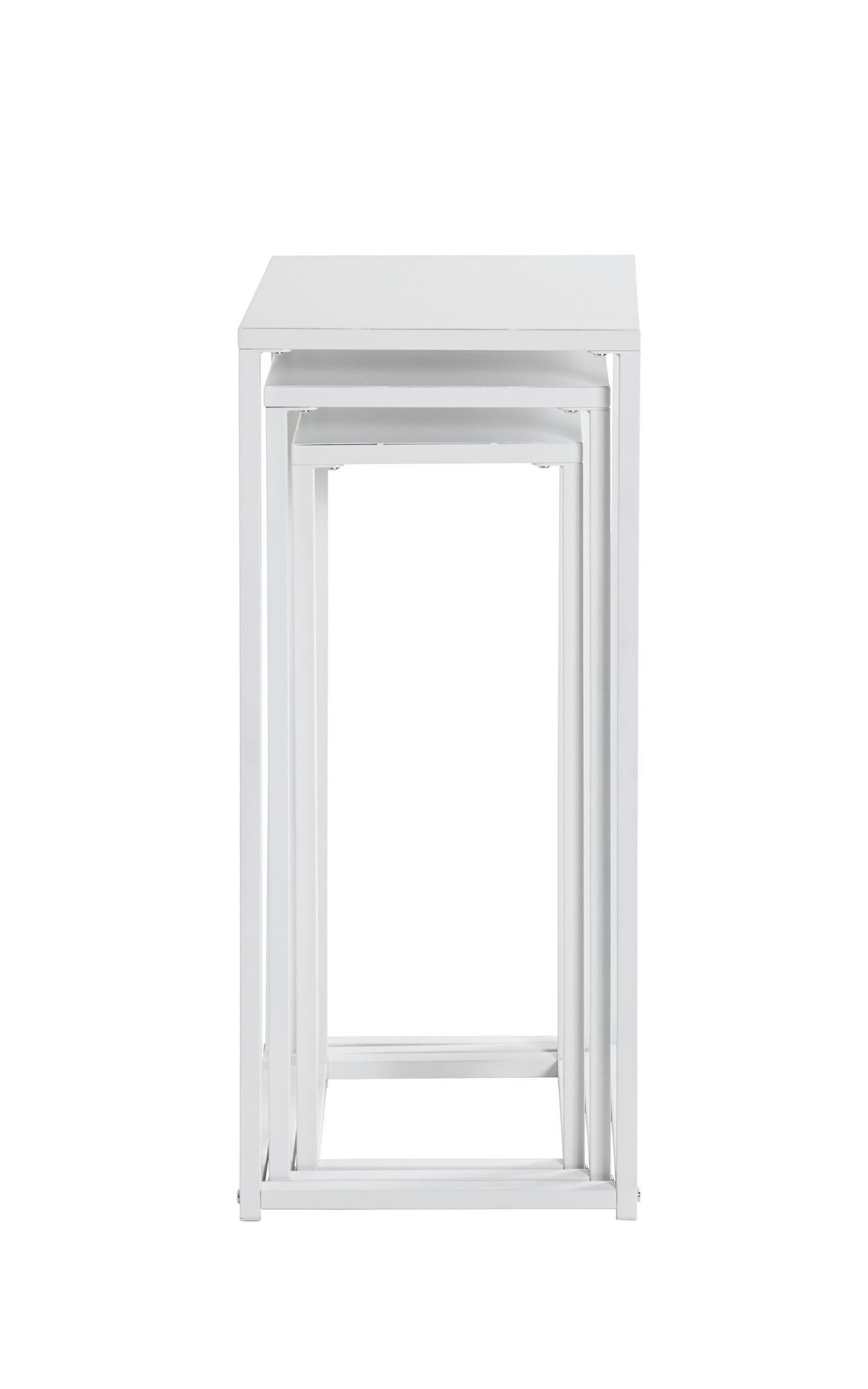Set Stojal Za Rože Blackburn, Bela, Jeklo, 3 Kos - bela, Moderno, kovina (22-26-30/61-66-71/22-26-30cm) - Mömax