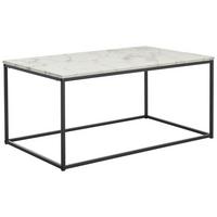 STOLIK KAWOWY ELBA - czarny/biały, Konventionell, materiał drewnopochodny/metal (100/60/45cm) - MID.YOU