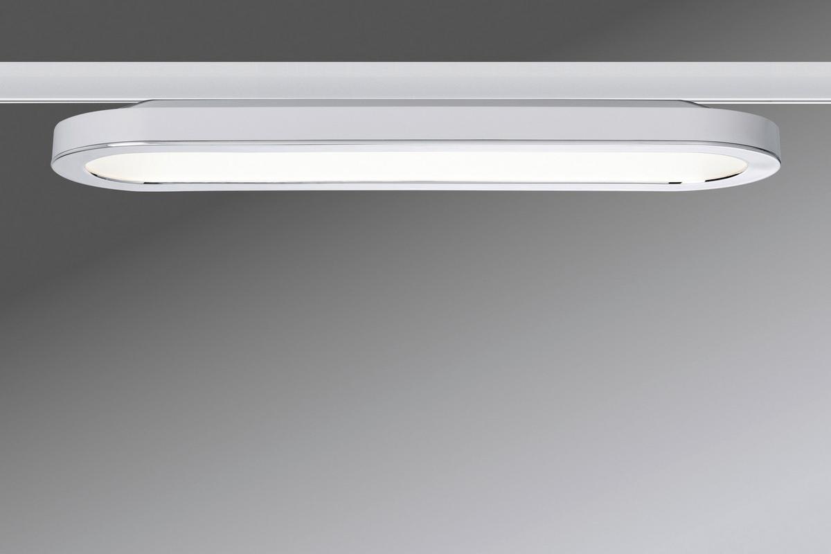 Schienensystem-Strahler Panel Loop max. 7 Watt - Chromfarben/Weiß, Design, Kunststoff/Metall (38/3,5/11cm) - Paulmann