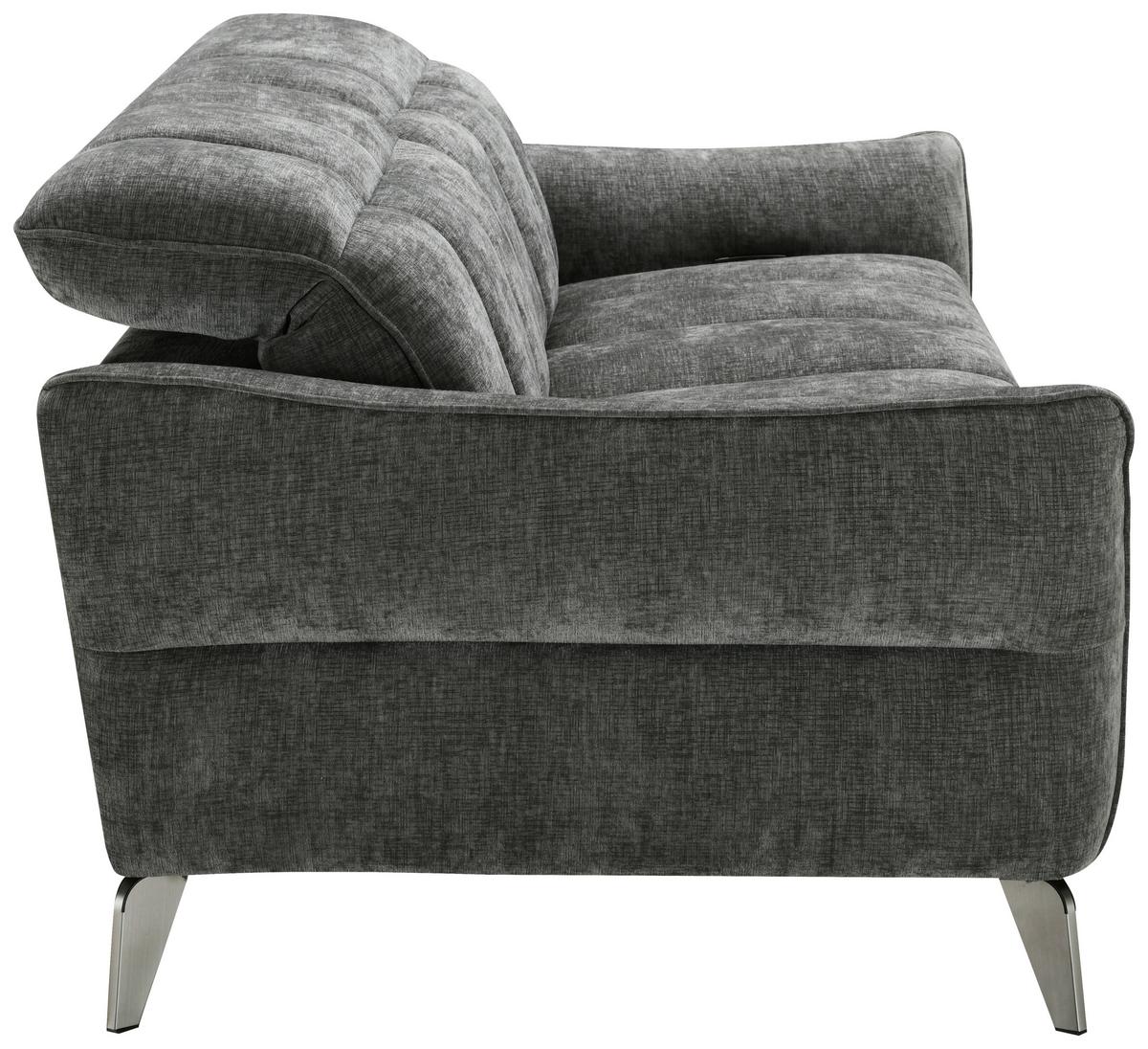 Zofa Jupiter, Temno Siva - temno siva/črna, Design, kovina/tekstil (216/79/106cm) - Livetastic