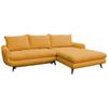 Coltar WAVE - galben închis, Modern, lemn/metal (266/189cm) - Modern Living