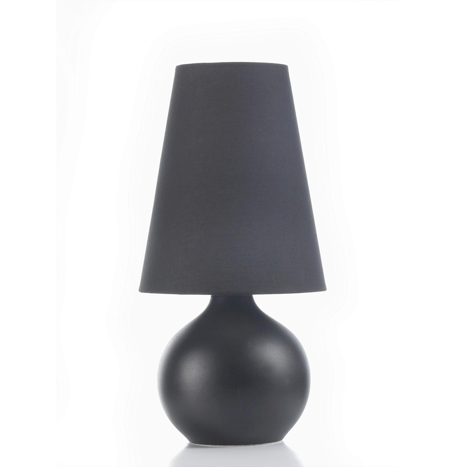 Asztali Lámpa 223/pn - fekete, Konventionell, textil/kerámia (20/40cm)