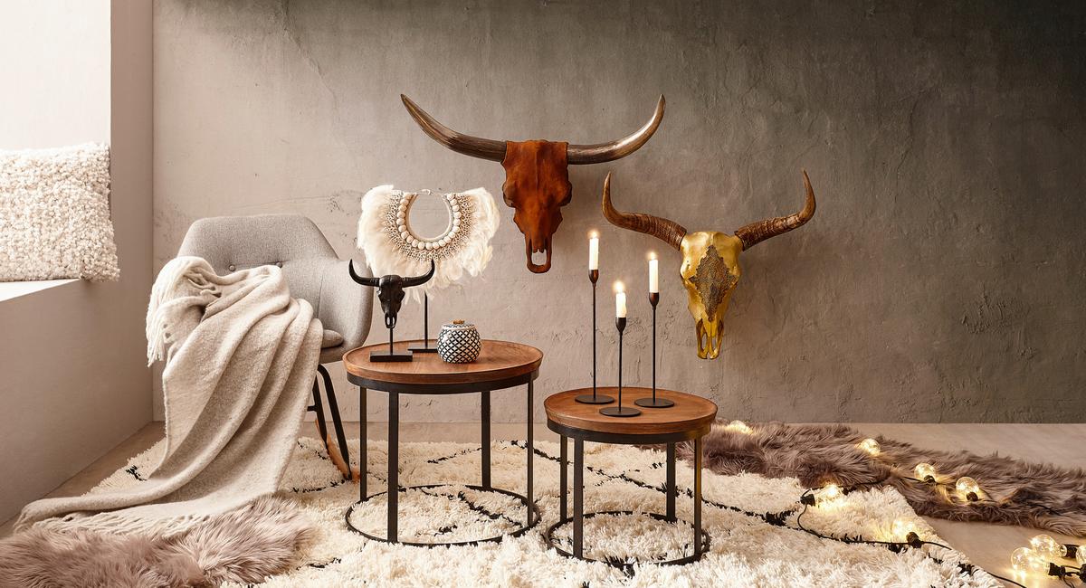 BYK DEKORACYJNY ZŁOTY BYK - kolor złoty, Basics, tworzywo sztuczne (71/20/71cm) - Ambia Home