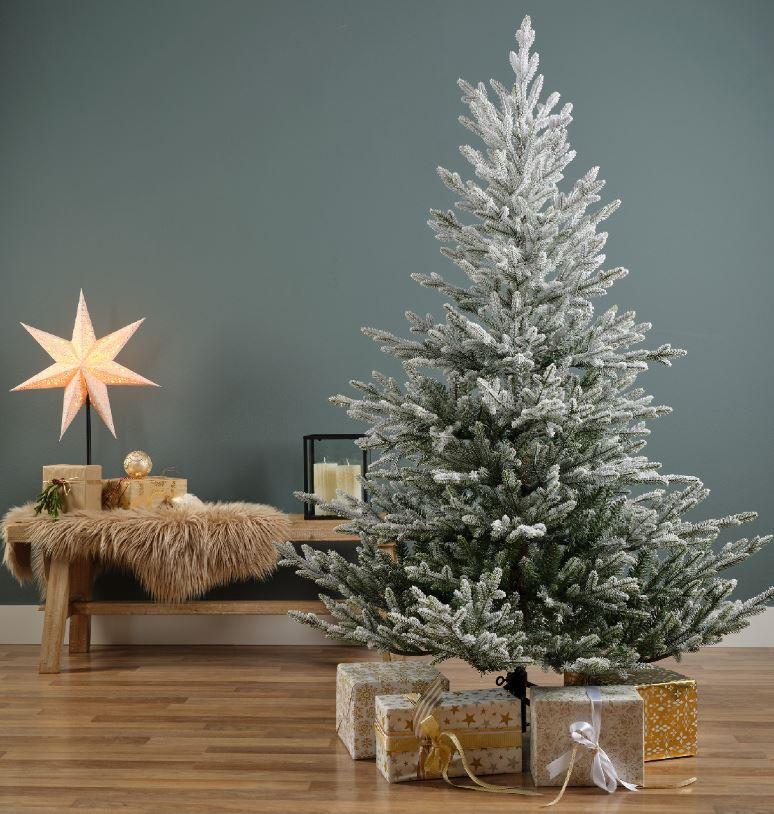 CHOINKA 684836 - zielony/biały, Basics, tworzywo sztuczne (127,00/127,00/180,00cm) - X-Mas