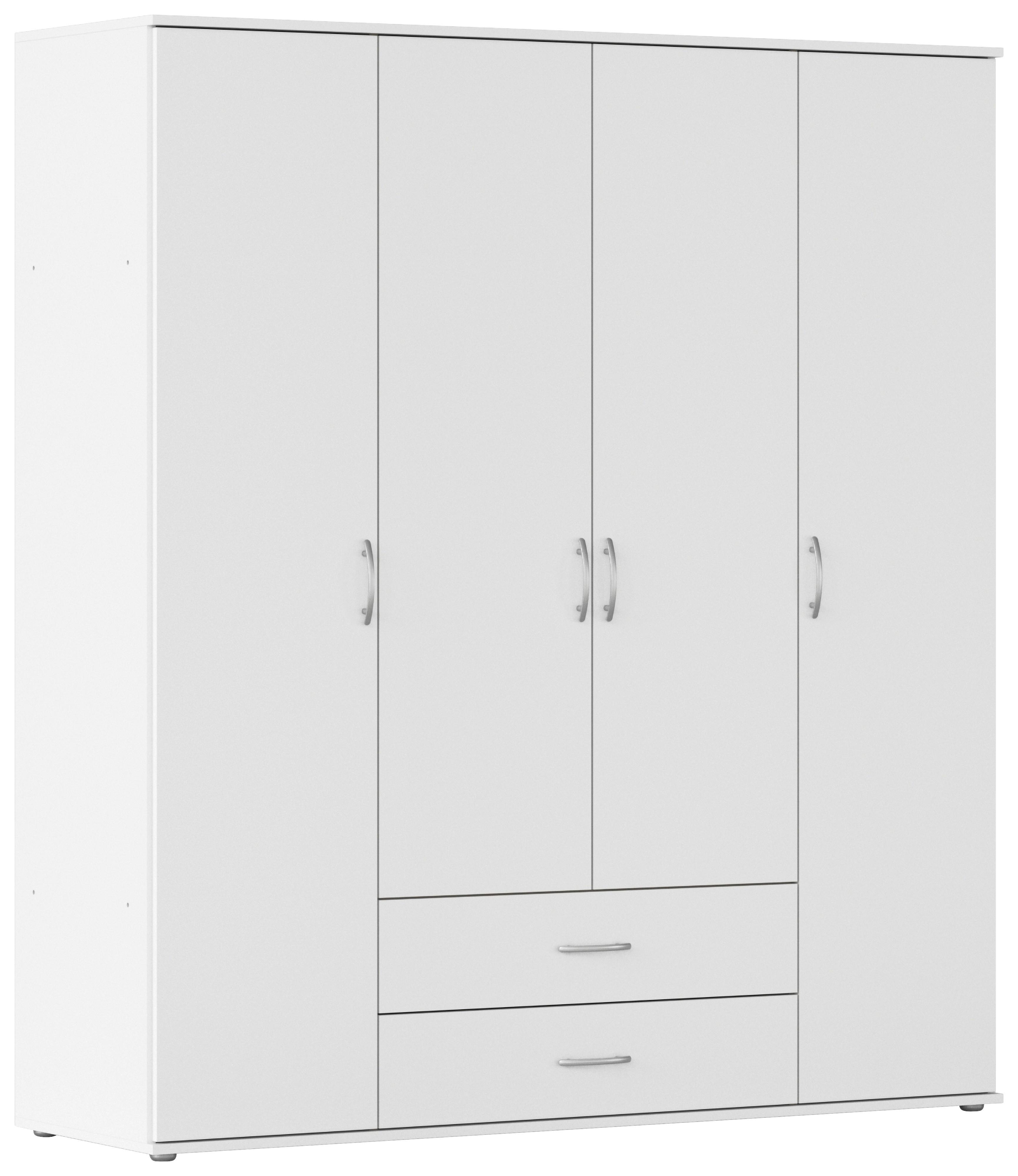 Ormar Za Odjeću Paul - bijela/boje aluminija, Konvencionalno, drvni materijal/plastika (168/188/52cm) - Modern Living