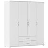 Ormar Za Odjeću Paul - bijela/boje aluminija, Konvencionalno, drvni materijal/plastika (168/188/52cm) - Modern Living