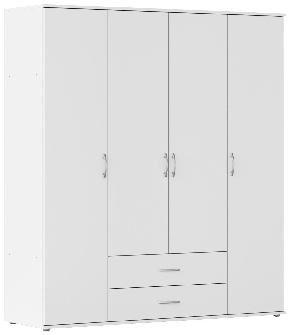 Ormar Za Odjeću Paul - bijela/boje aluminija, Konvencionalno, drvni materijal/plastika (168/188/52cm) - Modern Living