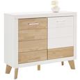 Kommode Weiß/Eichefarben - Eichefarben/Weiß, MODERN, Holz (113/93/42cm) - PREMIUM LIVING