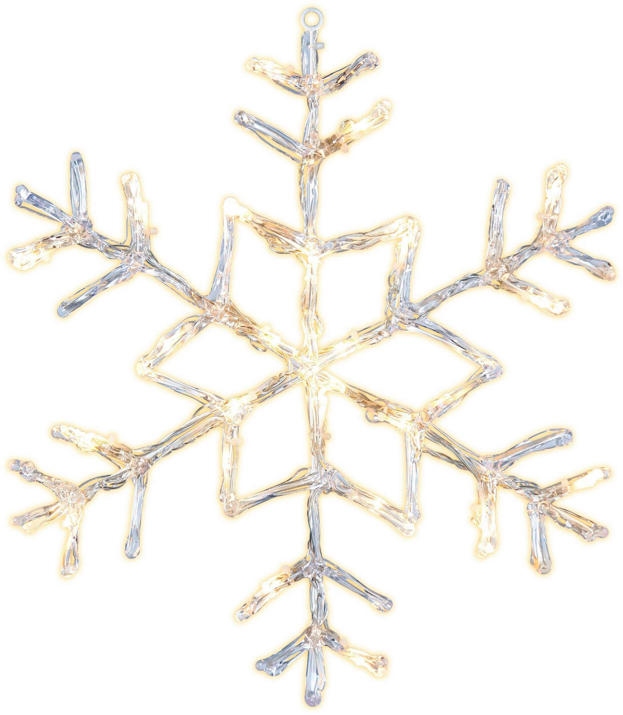 Led-dekoleuchte 410796 Schneeflocke - Weiss, Basics, Kunststoff/Metall (40/2,8/40cm) - Eglo