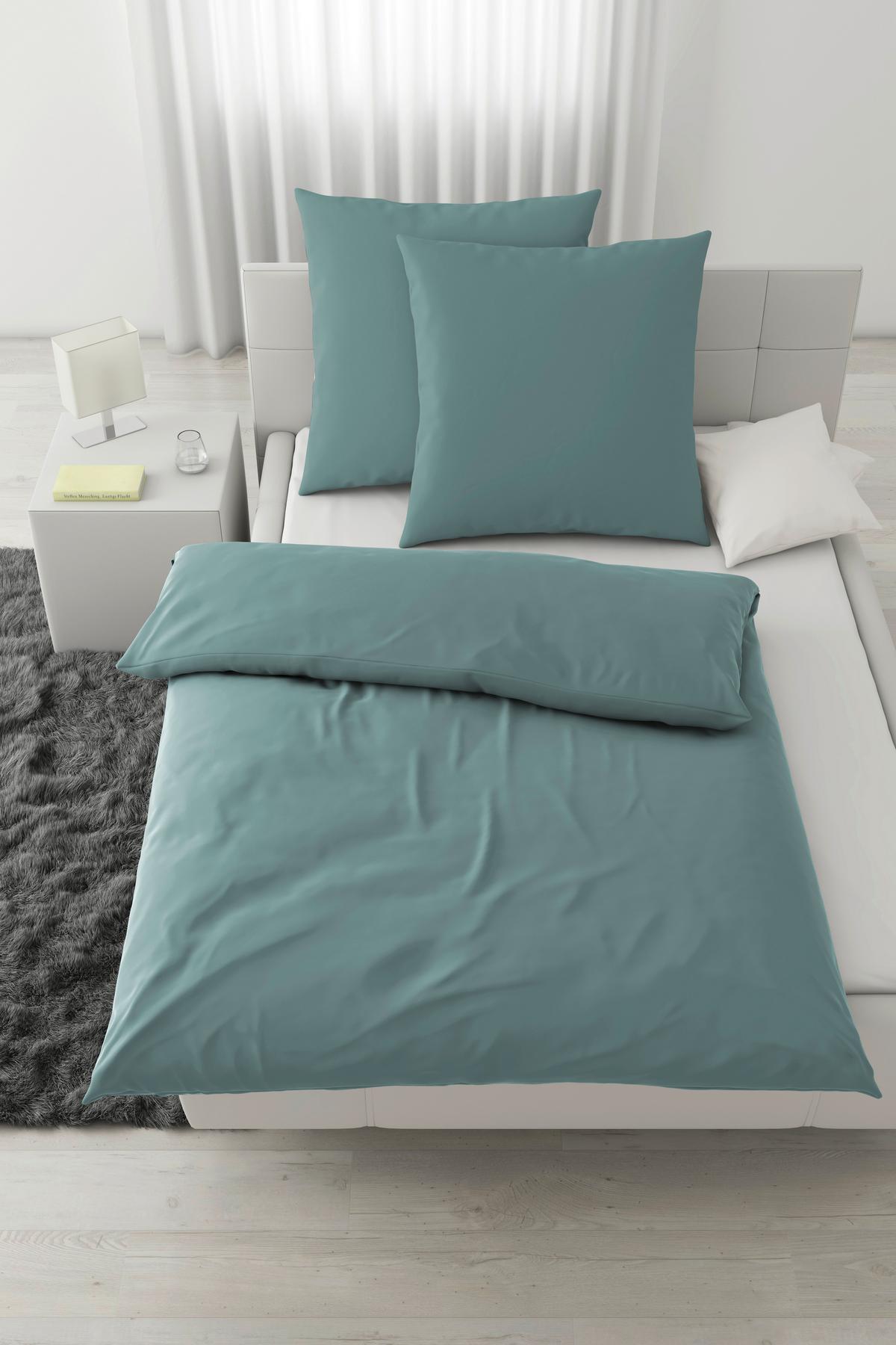 Bettwäsche Victoria XXL Mineralblau ca. 200x200cm - Blau, MODERN, Textil (200/200cm) - Mömax
