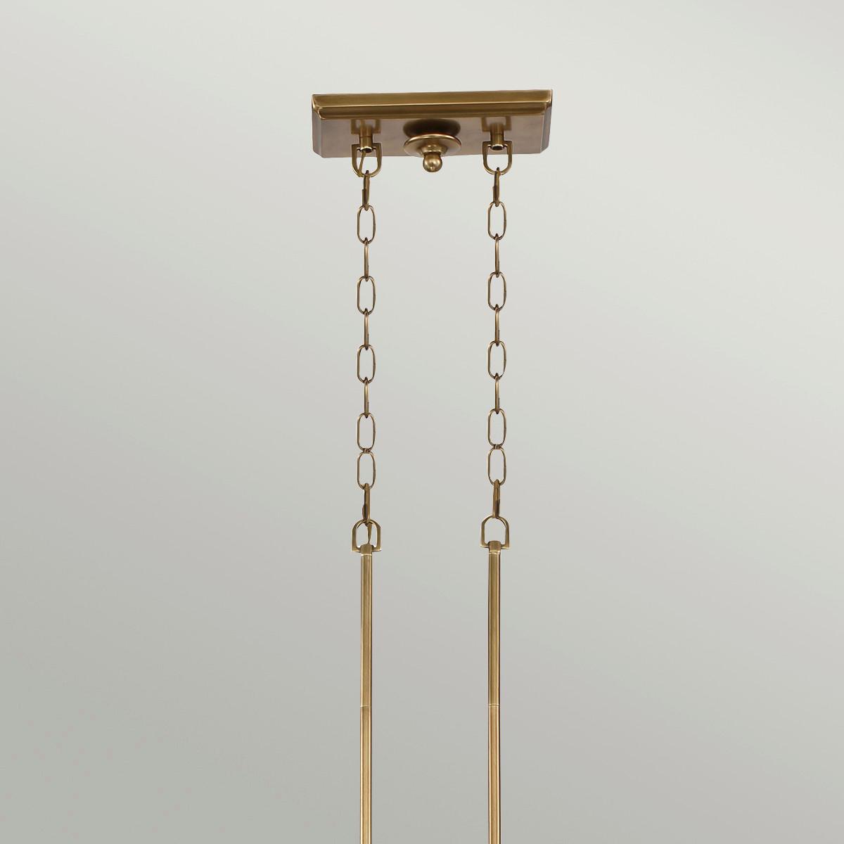 Viseća Svetiljka Qz-Emery3p- Boja Mjeda - boje mjeda, Design, staklo/metal (133.3/73/34.3cm)