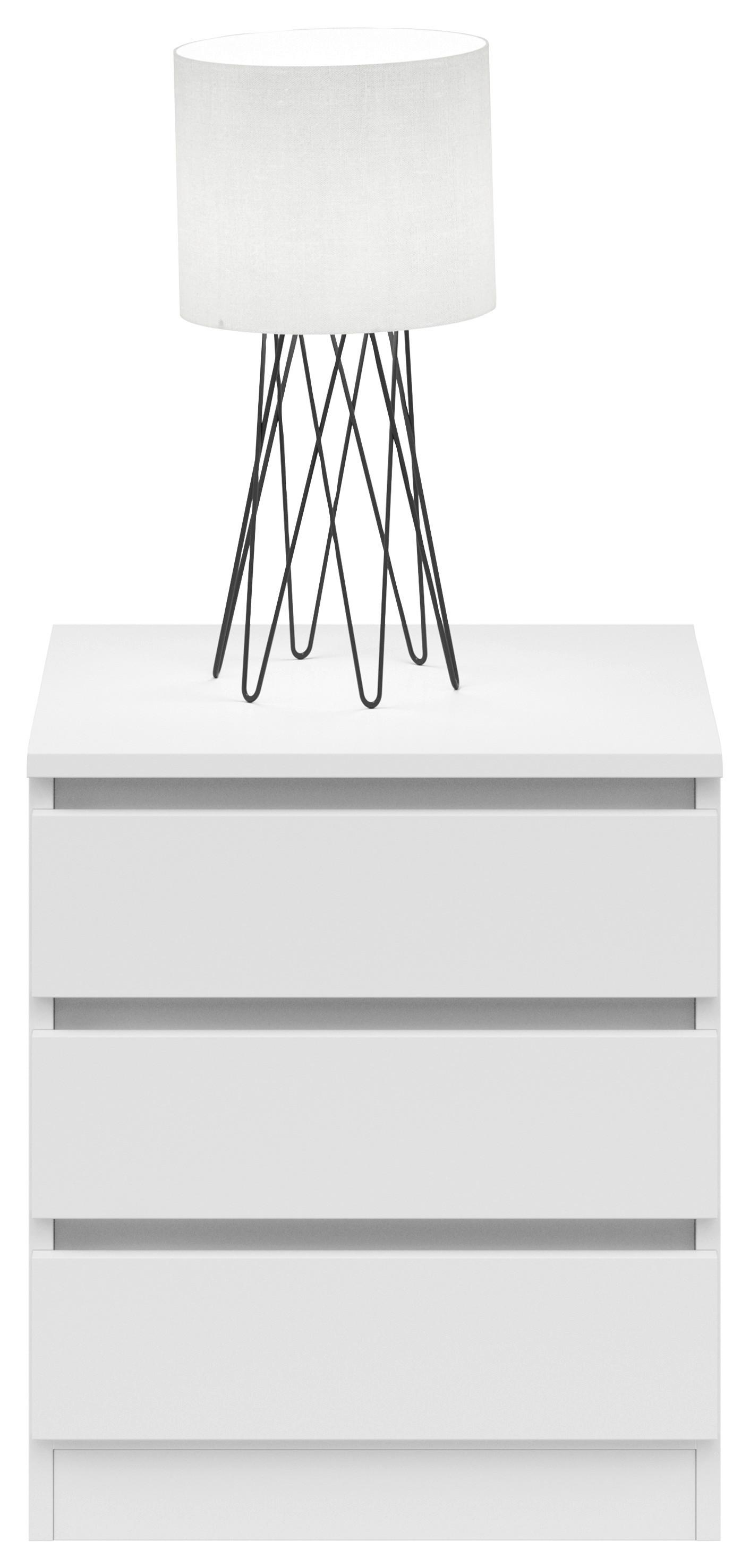 Nachtkästchen in Weiß - Weiß, KONVENTIONELL, Holzwerkstoff (45/55/42cm) - Mömax