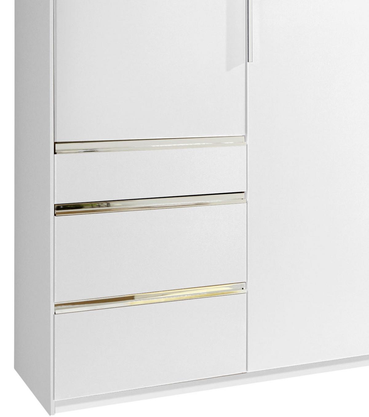 Ormar S Klasičnim Vratima Level 36a - bijela/boje kroma, Moderno, drvni materijal/metal (250/216/58cm) - Modern Living