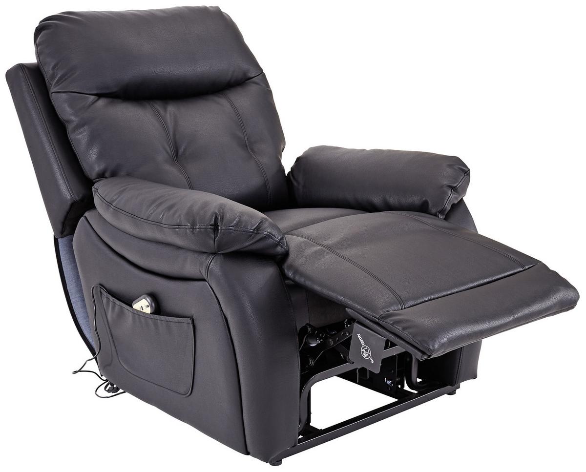 Tv Fotelj Mario, Relax Funkcija, Črna - črna, Konvencionalno, kovina/umetna masa (89/107-79/94-165cm) - James Wood
