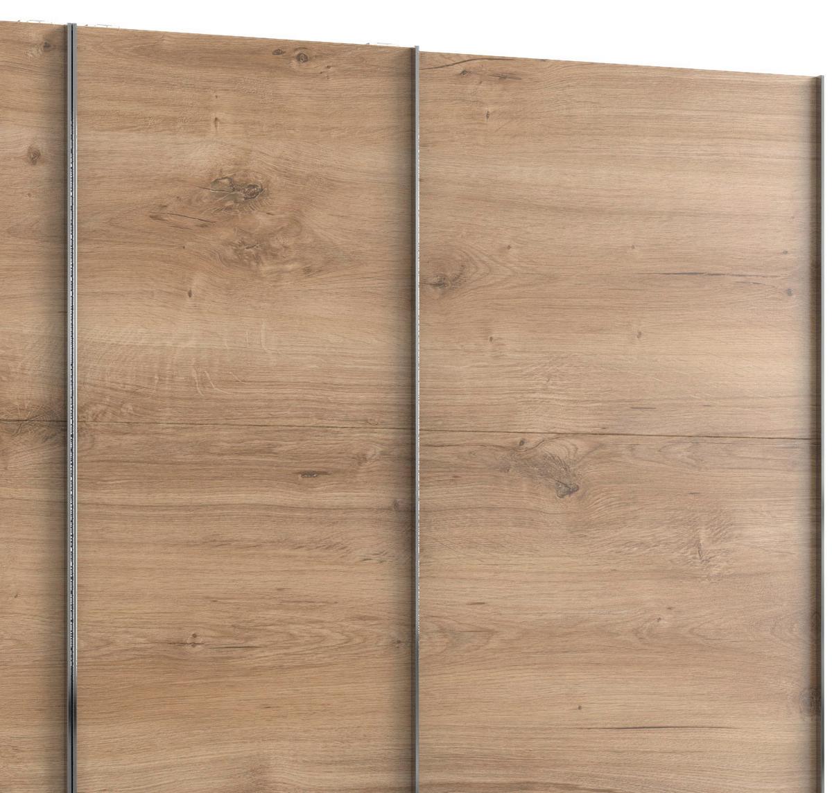Ormar S Kliznim Vratima Level - boje hrasta/boje kroma, Basics, drvni materijal/metal (350/216/65cm) - Modern Living