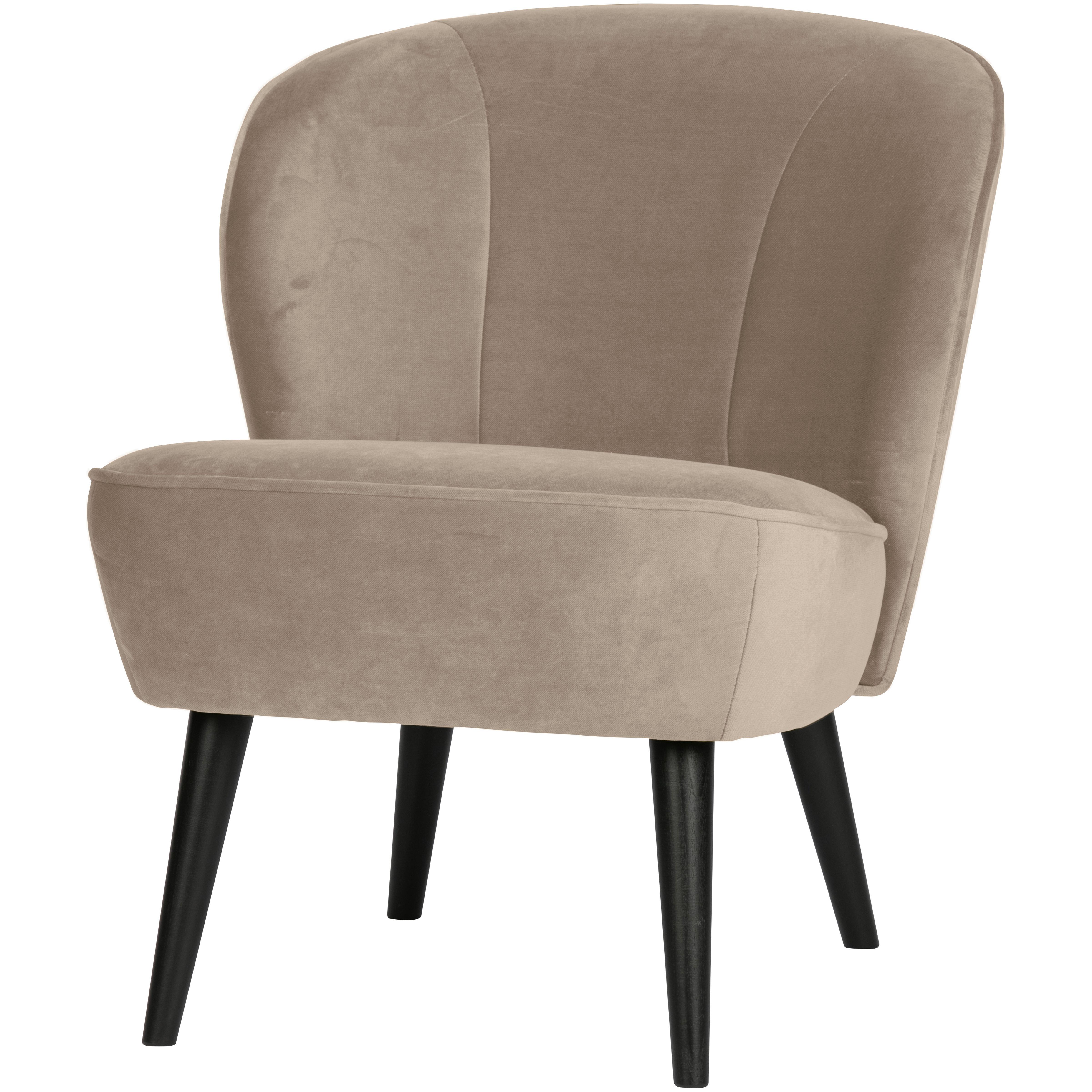 Sessel Sara Khaki - Khaki/Schwarz, Design, Holz/Textil (59/71/70cm) - Livetastic