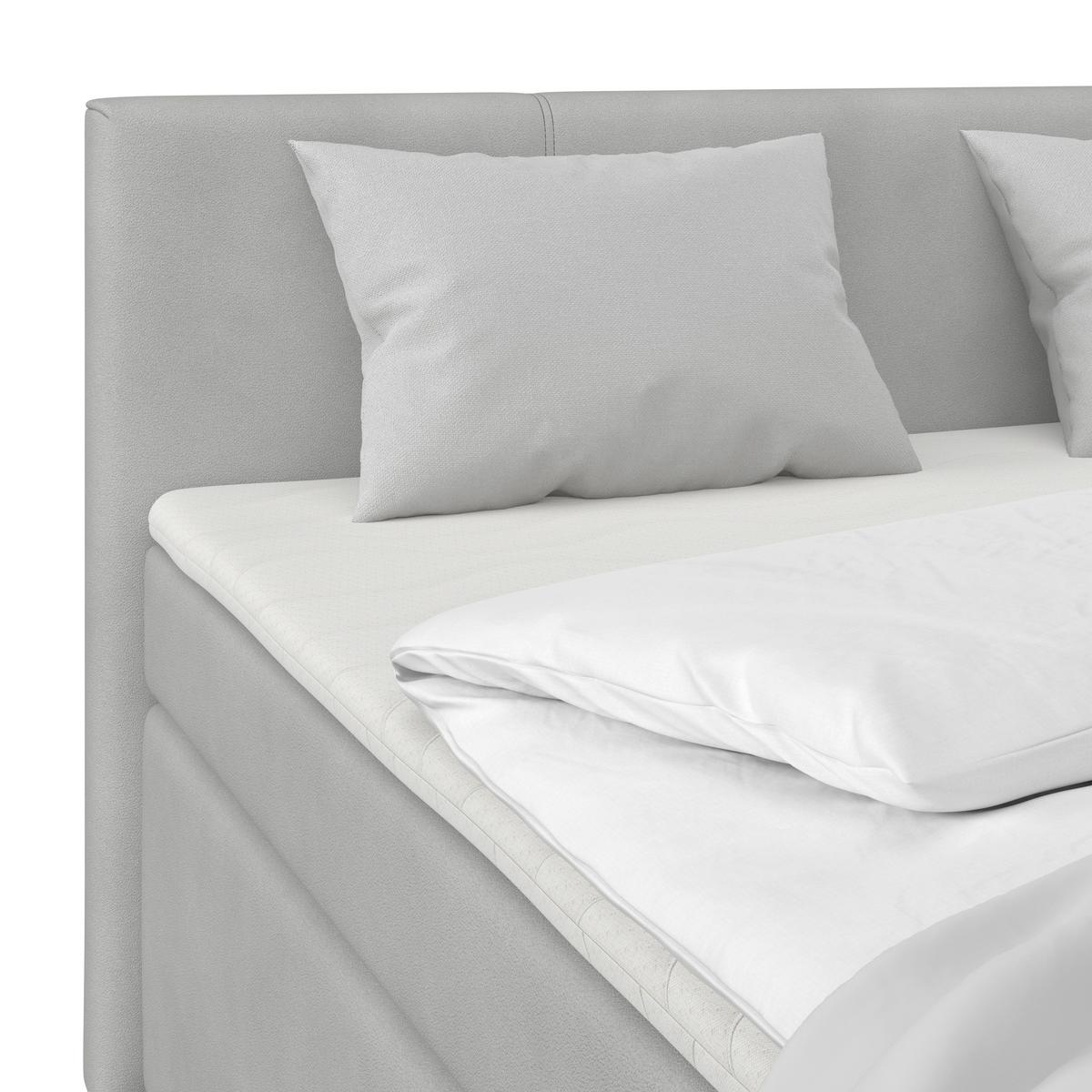 Boxspring Krevet Mira - boje sedefa/srebrne boje, Konvencionalno, drvo/metal (160/200cm) - Best Price