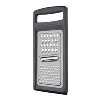 Reibe Edelstahlfarben/dunkelgrau - Edelstahlfarben/Dunkelgrau, Konventionell, Kunststoff/Metall (28,2/12,8/1,5cm) - Mömax