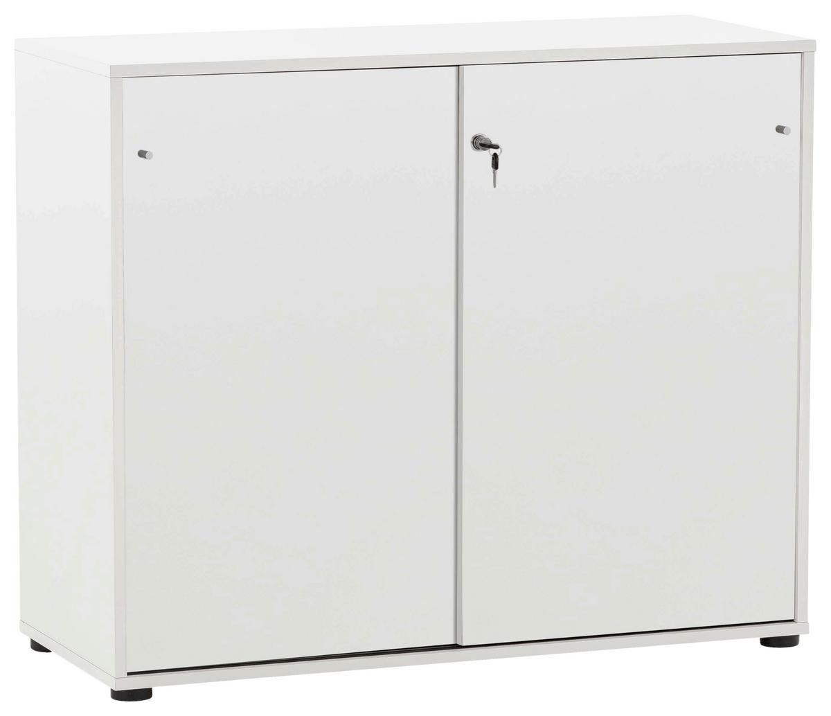 Aktenschrank Weiß ca. 100,1x83,6x41cm - Weiß, MODERN, Holzwerkstoff (100,1/83,6/41cm) - MID.YOU