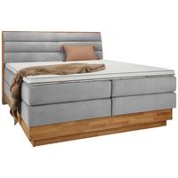 Boxspringbett Marissa in Silberfarben ca. 160x200cm - Silberfarben, Holz/Kunststoff (160/200cm) - Premium Living